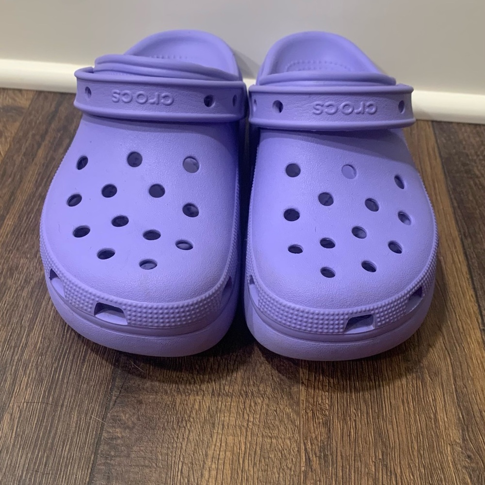 CROCS Junior Lavender Platform Clogs